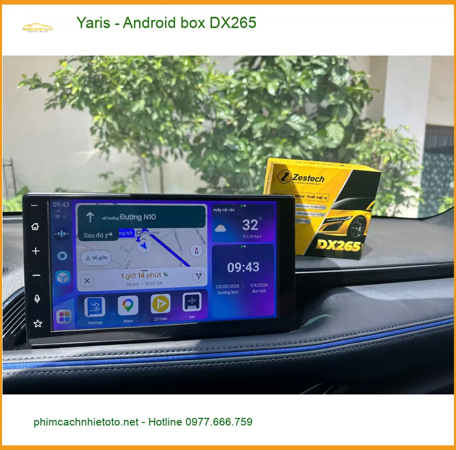 Anh Thiên lắp Android box DX265 cho Yaris tại Quận 9 để xe hiện đại hơn
