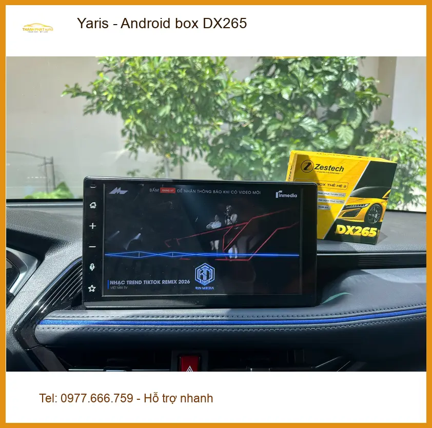 Anh Thiên lắp Android box DX265 cho Yaris tại Quận 9 để xe hiện đại hơn ảnh thực tế 5