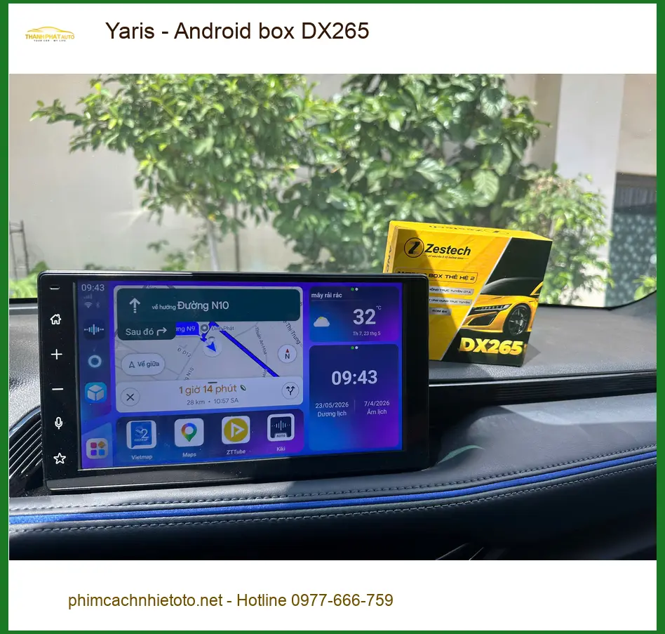 Anh Kiên lắp Android box DX265 cho Yaris tại Quận 12 để nâng cao trải nghiệm giải trí