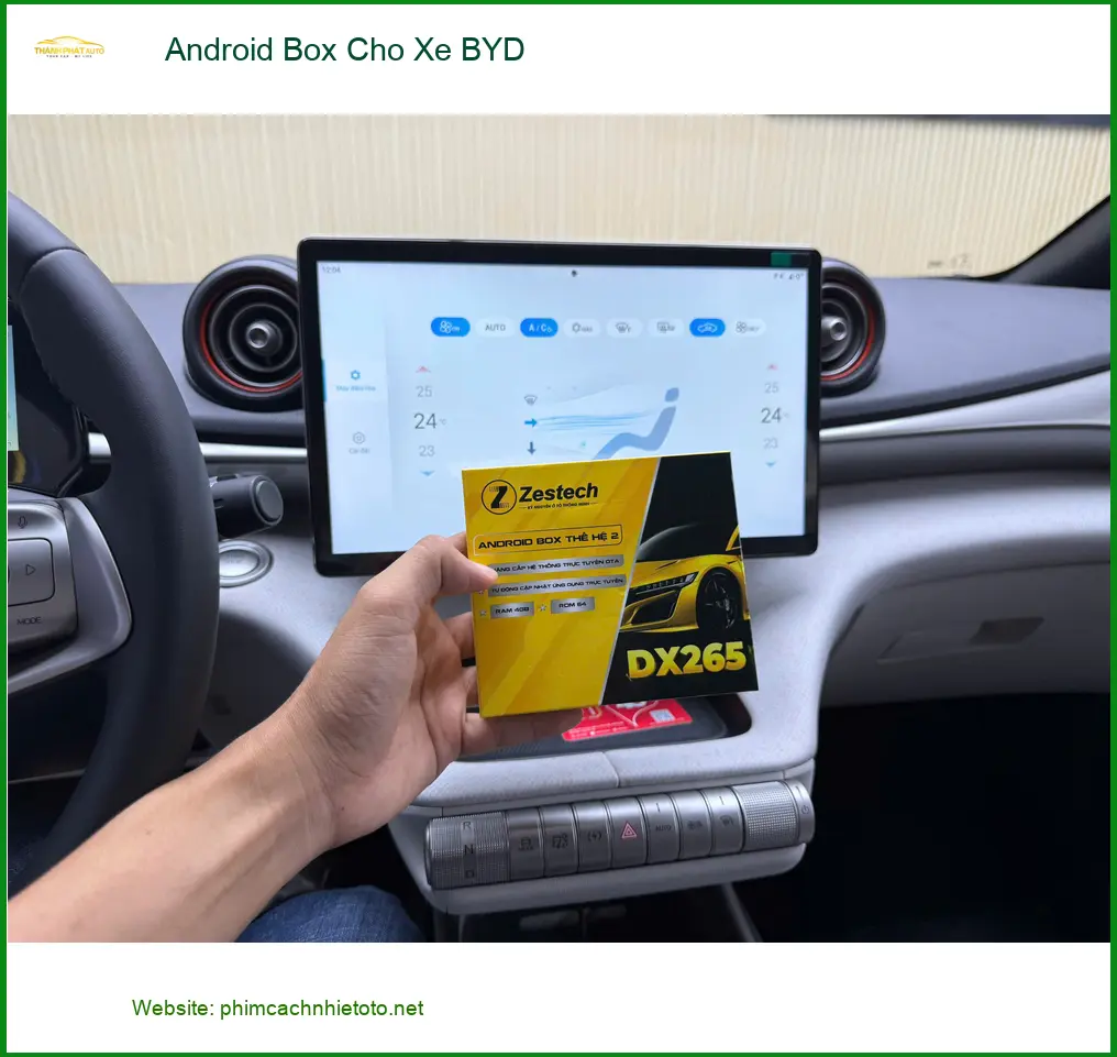 Cô Thảo lắp Android Box Cho Xe BYD Atto 3 tại Quận 9 xem YouTube không giật lag