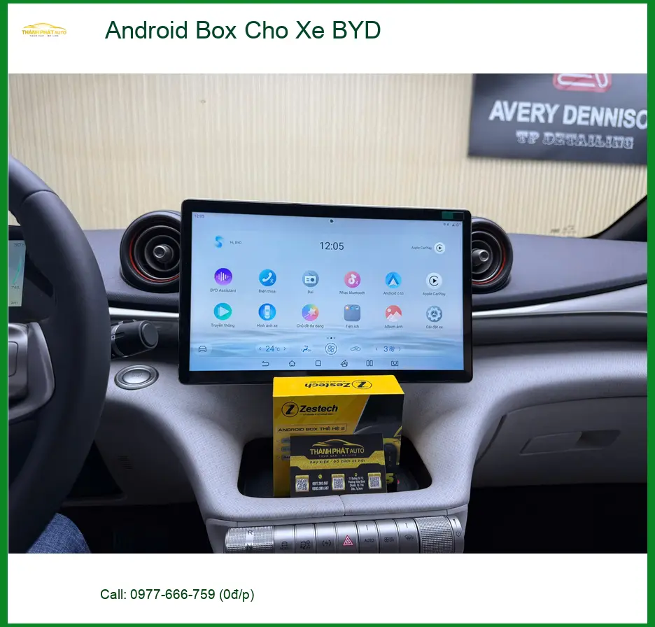 Cô Thảo lắp Android Box Cho Xe BYD Atto 3 tại Quận 9 xem YouTube không giật lag ảnh thực tế 3