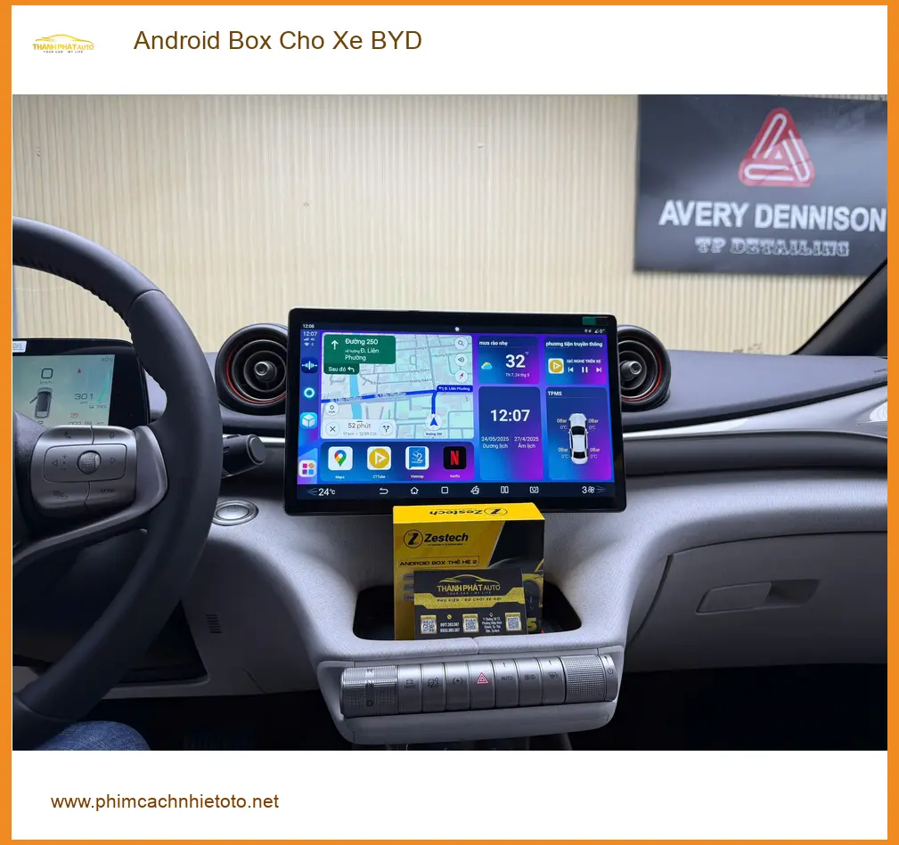 Anh Phong lắp Android Box cho xe BYD Dolphin tại Quận Thủ Đức tiện lợi ảnh thực tế 2