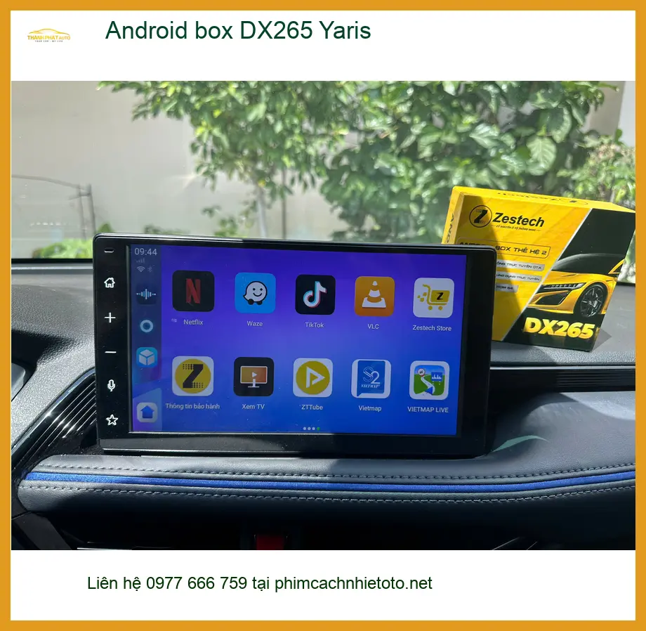 Chị Thảo lắp Android box DX265 Yaris Quận Tân Bình chính hãng, giá tốt