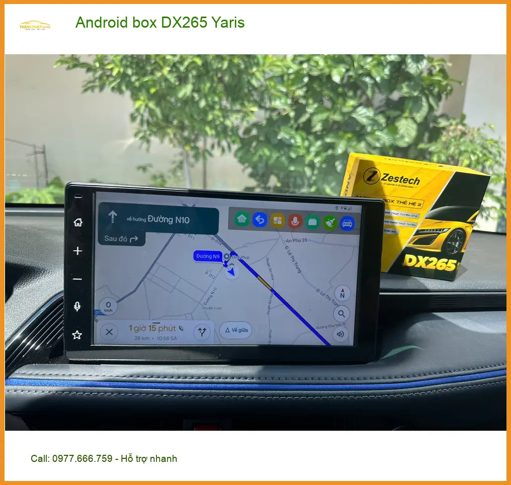 Chị Thảo lắp Android box DX265 Yaris Quận Tân Bình chính hãng, giá tốt ảnh thực tế 2