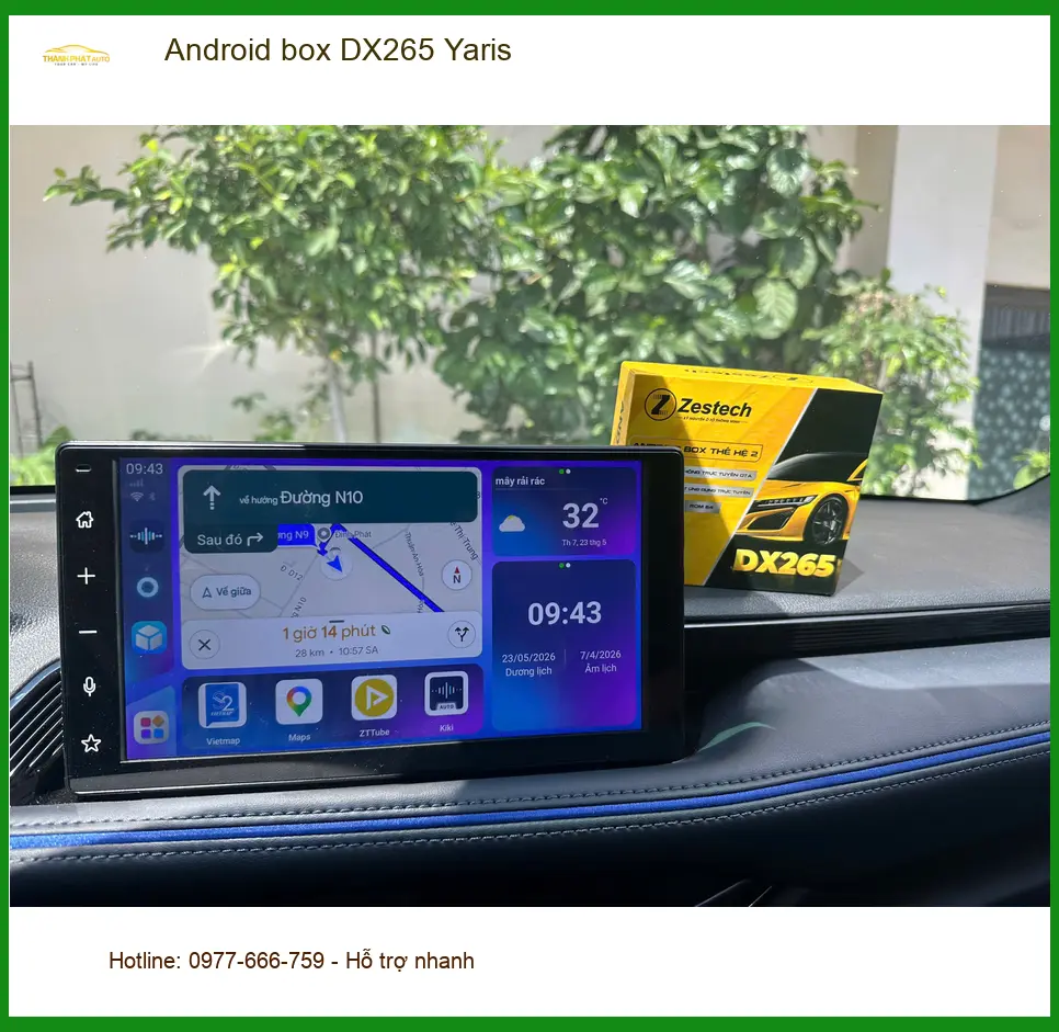 Chị Thảo lắp Android box DX265 Yaris Quận Tân Bình chính hãng, giá tốt ảnh thực tế 3