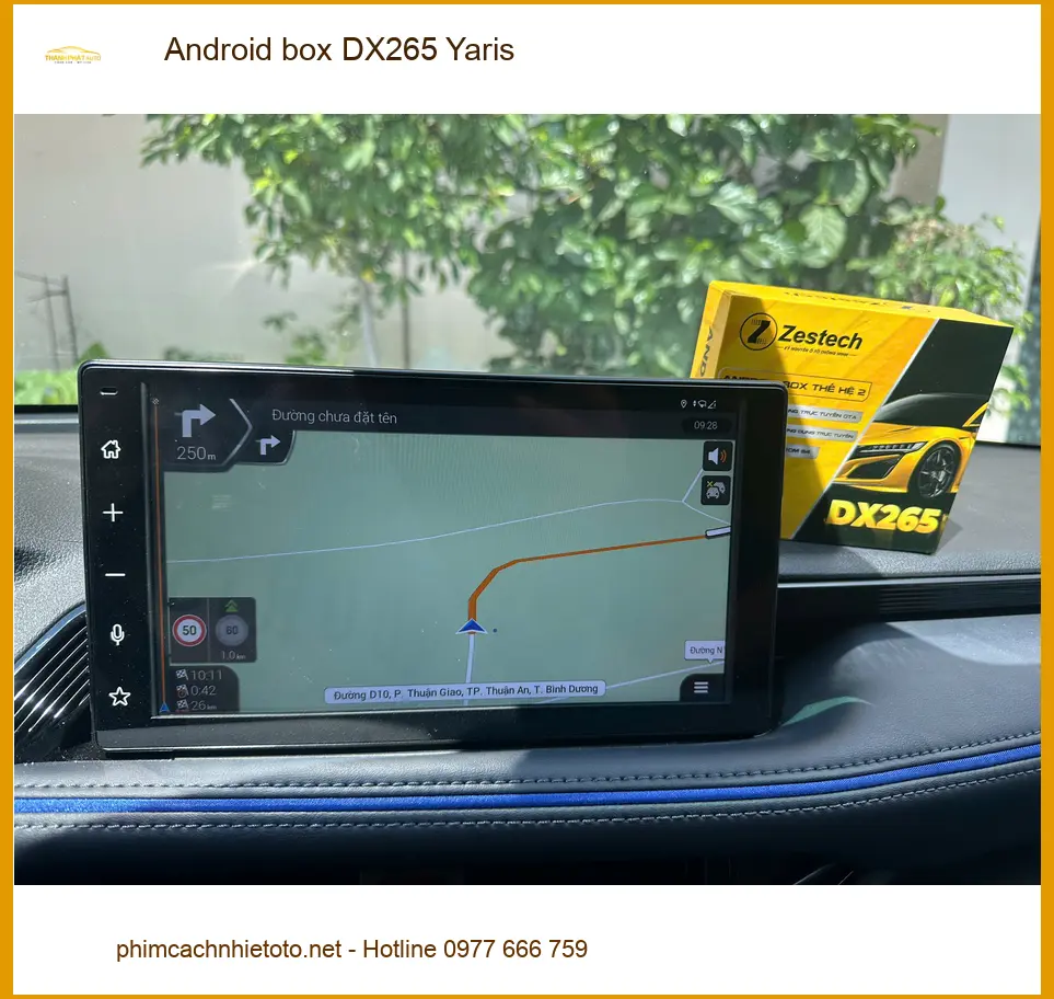Chị Thảo lắp Android box DX265 cho Yaris tại Quận 5 để tiện dẫn đường và giải trí ảnh thực tế 5