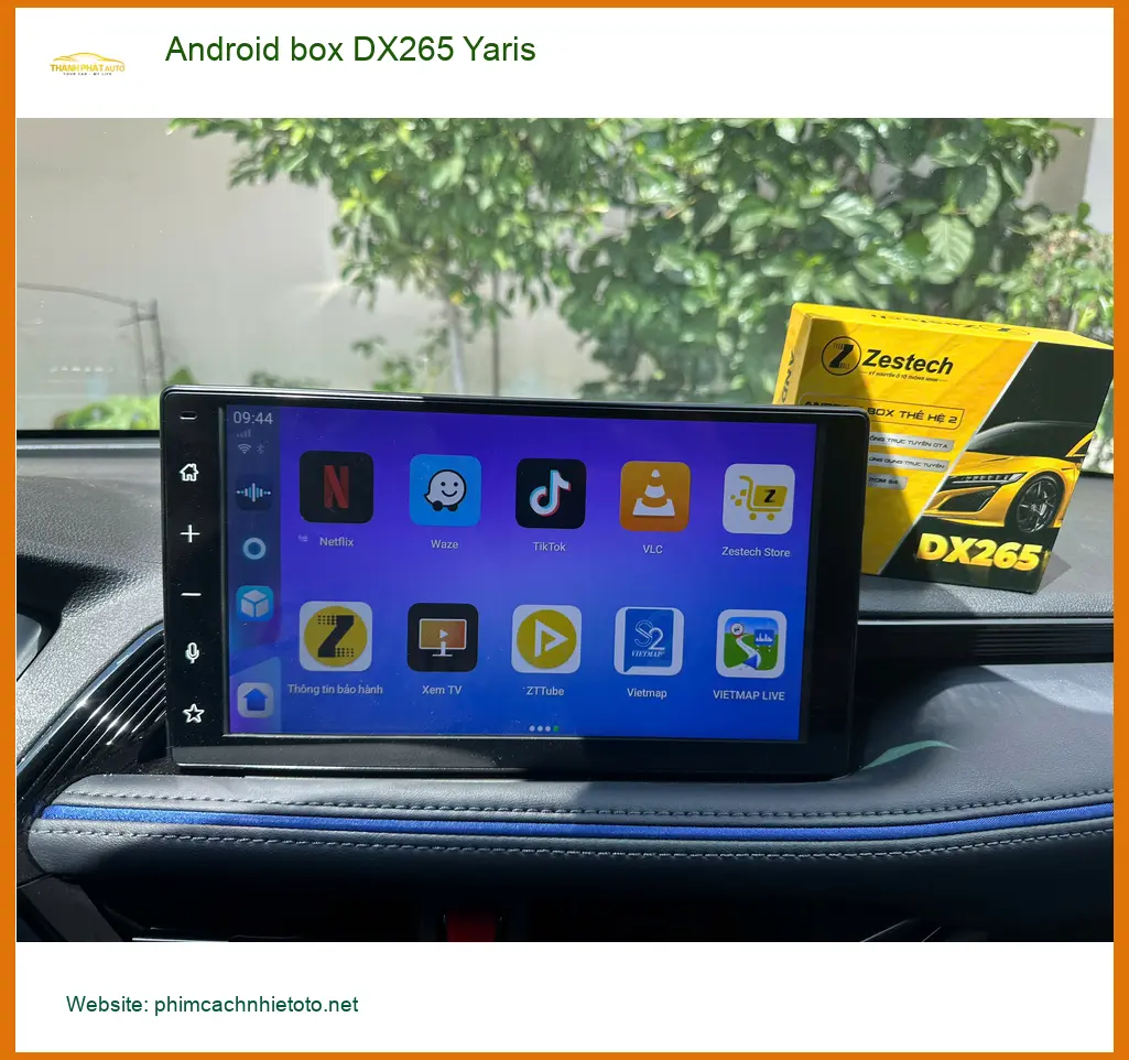 Anh Tấn nâng cấp Android box DX265 cho Yaris tại Cần Giờ để giải trí mượt mà