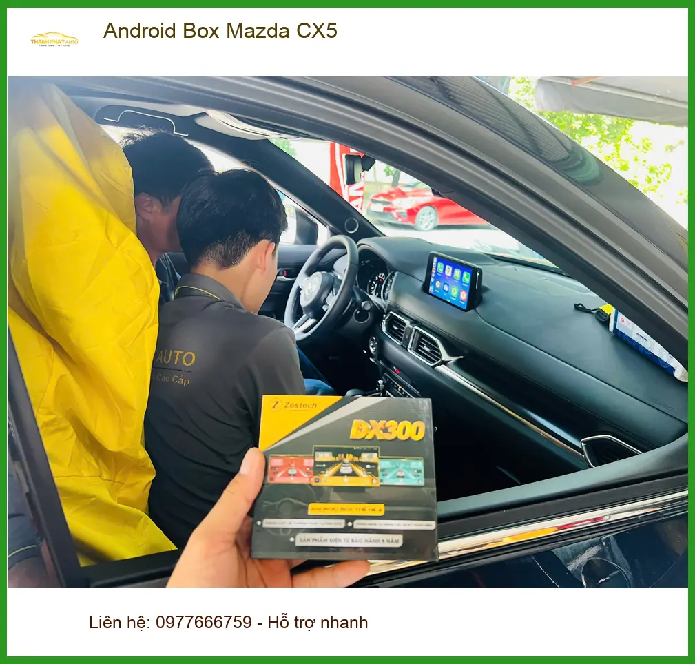Chị Thảo lắp Android Box Mazda CX5 tại Quận 12 để giải trí trên xe các chuyến dài ảnh thực tế 2