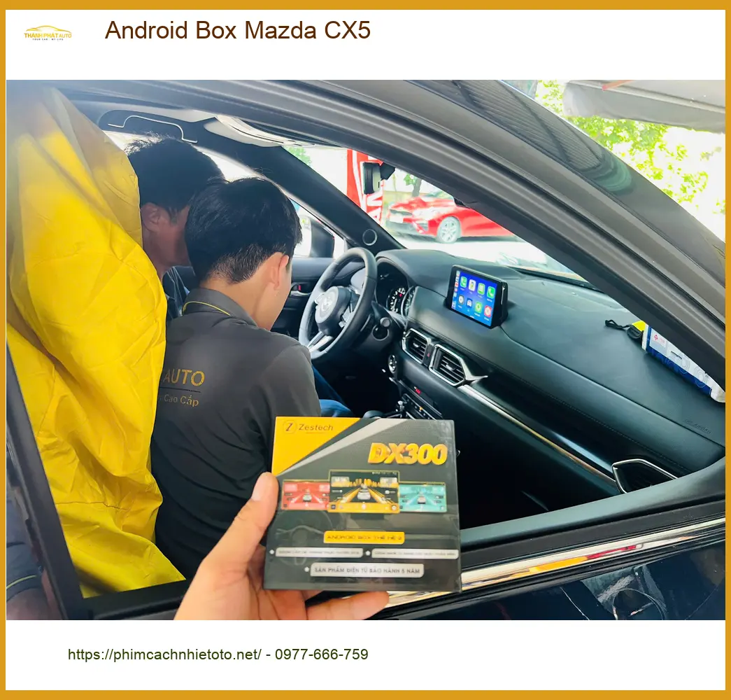Anh Hoàng Minh lắp Android Box Mazda CX5 tại Củ Chi để giải trí trên xe ảnh thực tế 3