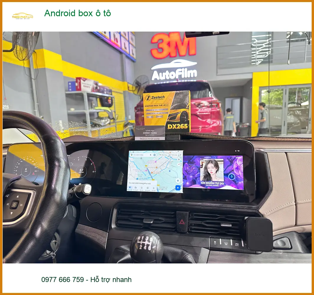 Anh Cường lắp Android box ô tô cho Toyota Camry tại Quận Bình Tân để giải trí. ảnh thực tế 4