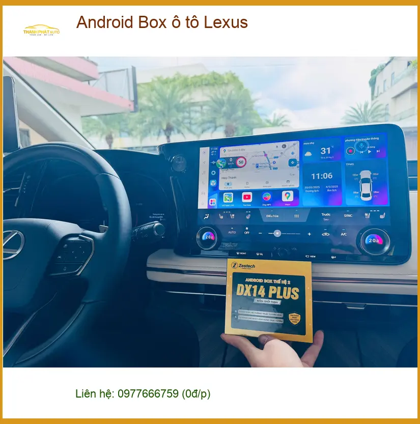 Bác Cường lắp Android Box ô tô cho Lexus để nâng cấp trải nghiệm giải trí tại Hóc Môn ảnh thực tế 2