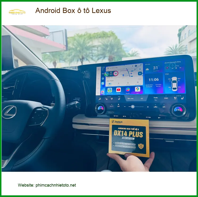 Anh Quang lắp Android Box ô tô Lexus tại Quận 9 để xem YouTube, bản đồ ảnh thực tế 4
