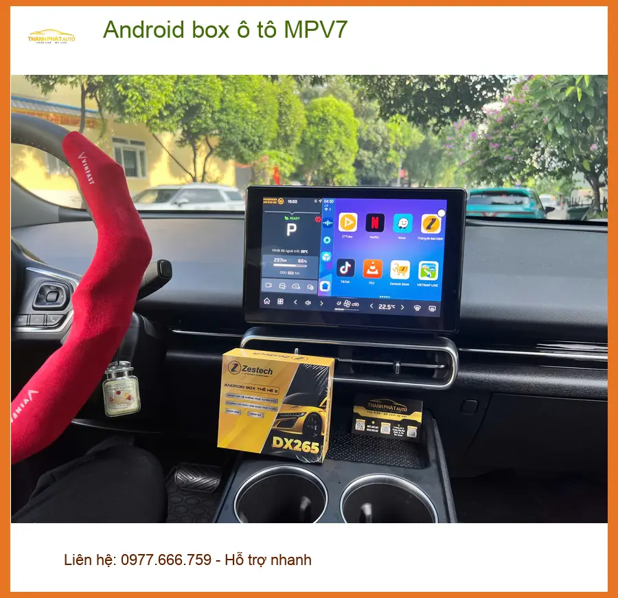Chị Thảo lắp Android box ô tô MPV7 cho Hyundai Custin Quận 8 giải trí ảnh thực tế 3