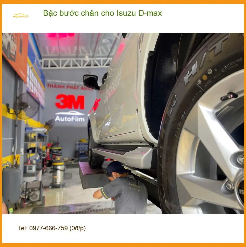 Anh Hùng lắp bậc bước chân Isuzu D-max để lên xuống dễ dàng tại Quận Tân Phú ảnh thực tế 3
