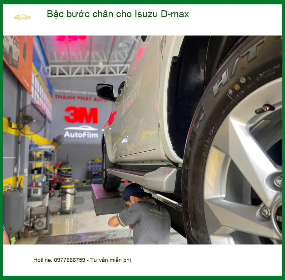 Chú Khang lắp bậc bước chân cho Isuzu D-max để lên xuống xe tiện hơn ở Quận Tân Bình ảnh thực tế 3