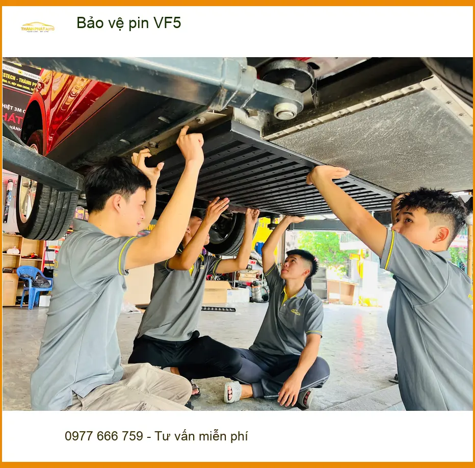 Anh Huy lắp đặt bộ bảo vệ pin VF5 tại Quận 2 tránh hư hỏng vặt