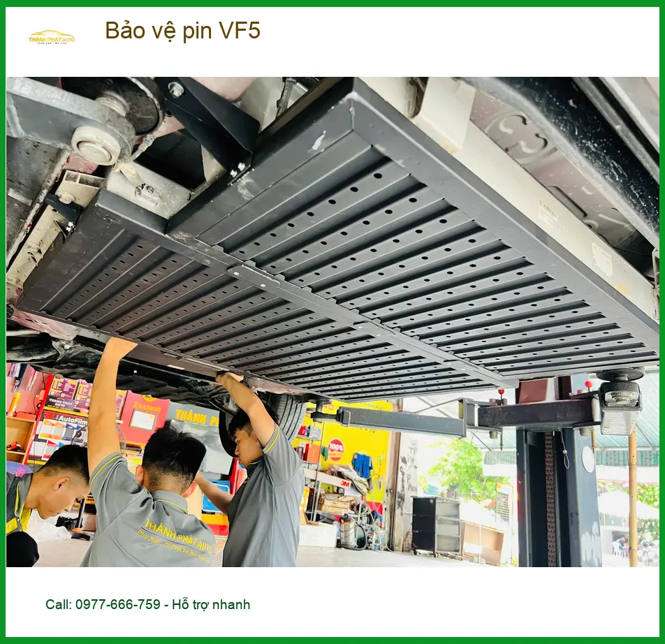 Anh Huy lắp đặt bộ bảo vệ pin VF5 tại Quận 2 tránh hư hỏng vặt ảnh thực tế 4
