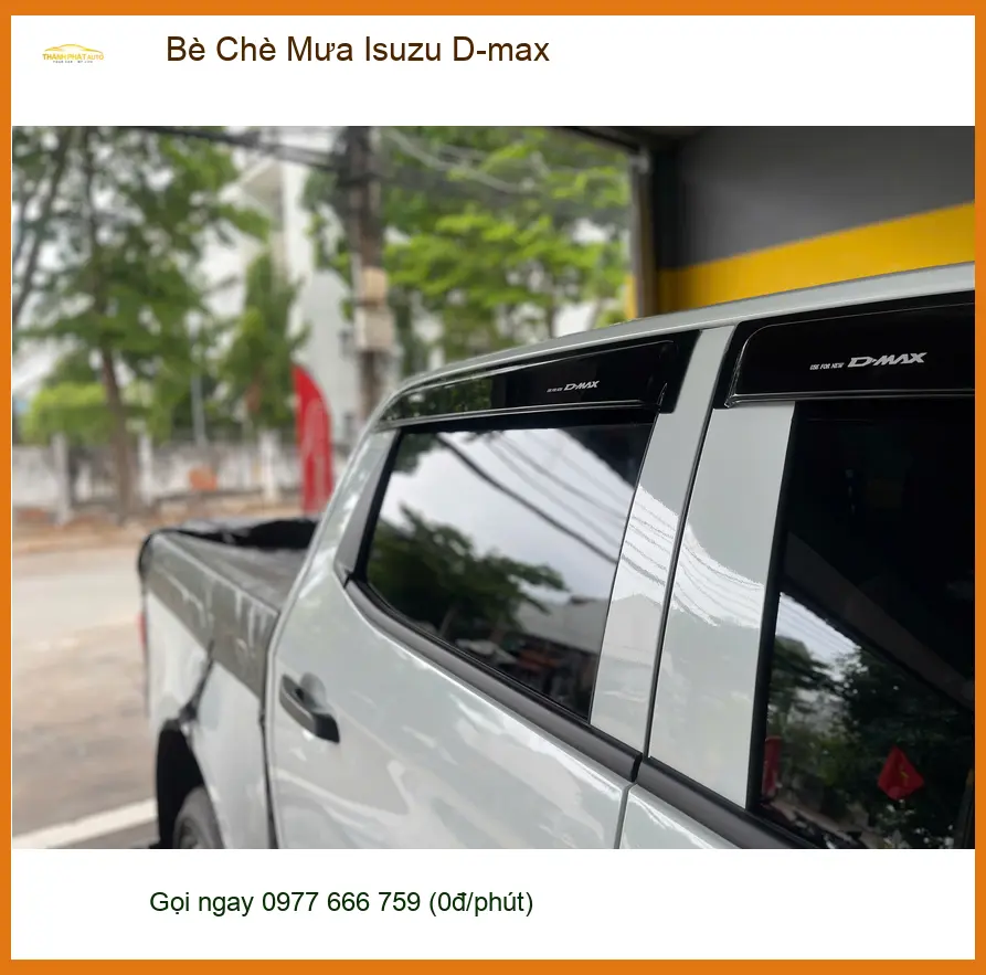 Anh Tấn lắp Bè Chè Mưa Isuzu D-max tại Quận 2 để hạn chế nước mưa hắt vào ảnh thực tế 3