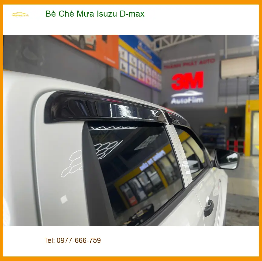 Anh Tấn lắp Bè Chè Mưa Isuzu D-max tại Quận 2 để hạn chế nước mưa hắt vào ảnh thực tế 4