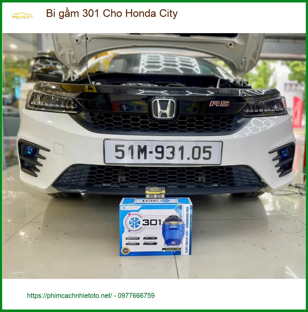 Anh Cường độ bi gầm 301 cho Honda City tại Quận 2 để tăng cường tầm nhìn