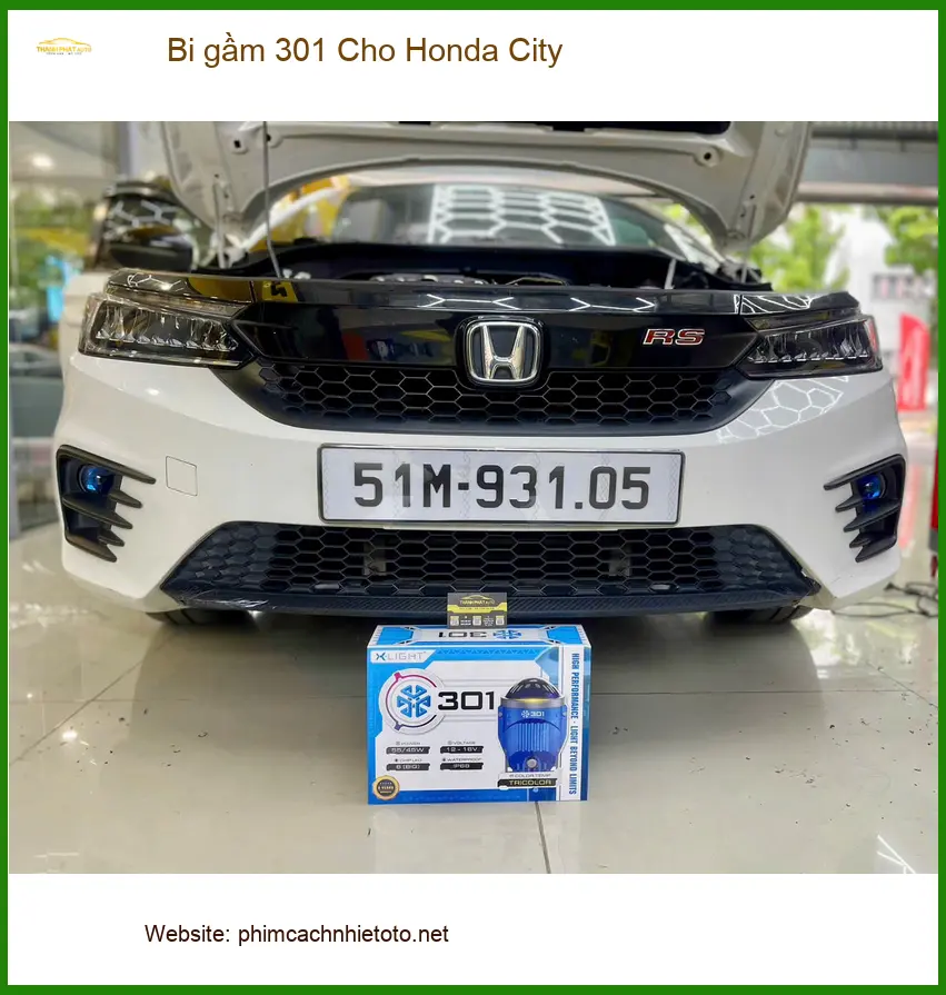 Anh Khôi độ bi gầm 301 cho Honda City ở Quận Phú Nhuận vì đèn zin yếu ảnh thực tế 2