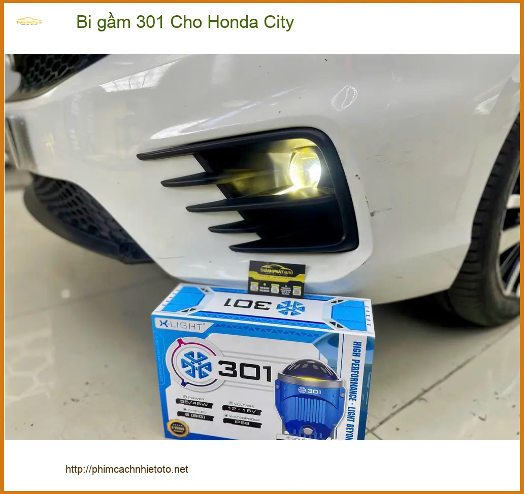 Anh Khôi độ bi gầm 301 cho Honda City ở Quận Phú Nhuận vì đèn zin yếu ảnh thực tế 3