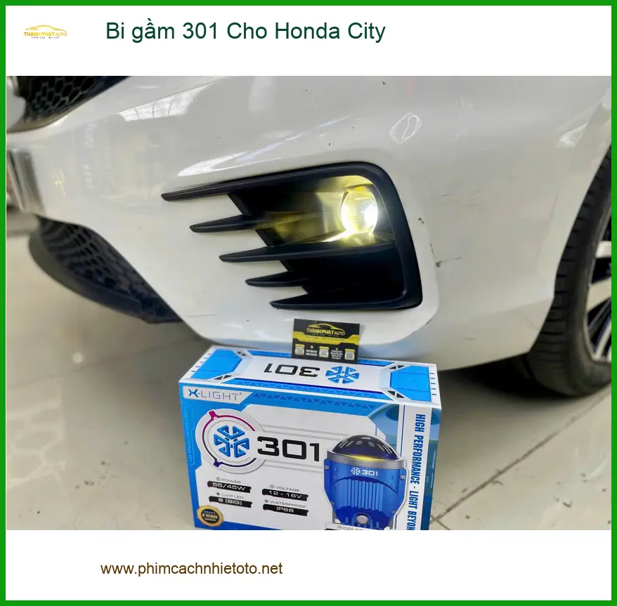 Anh Quang nâng cấp bi gầm 301 cho Honda City Quận 7 vì đèn zin không đủ sáng ảnh thực tế 2