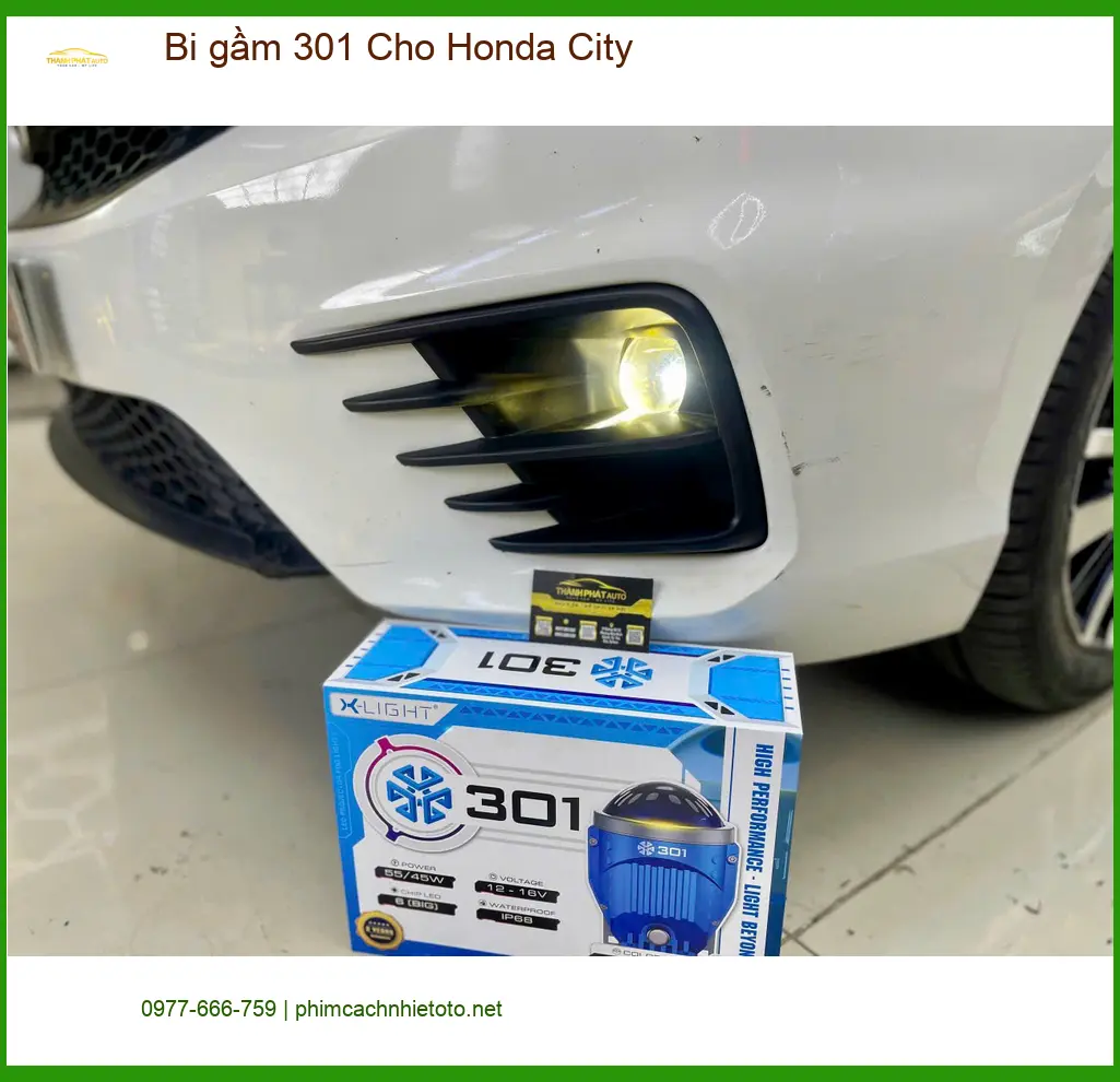 Chị Mai lắp bi gầm 301 cho Honda City tại Quận Bình Tân để lái xe an toàn hơn ảnh thực tế 2
