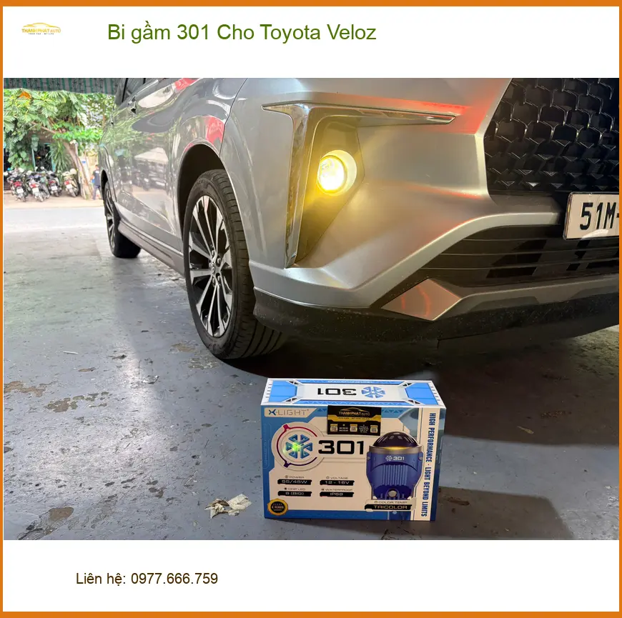 Anh Minh độ bi gầm 301 cho Toyota Veloz tại Quận Thủ Đức để tăng sáng ảnh thực tế 3