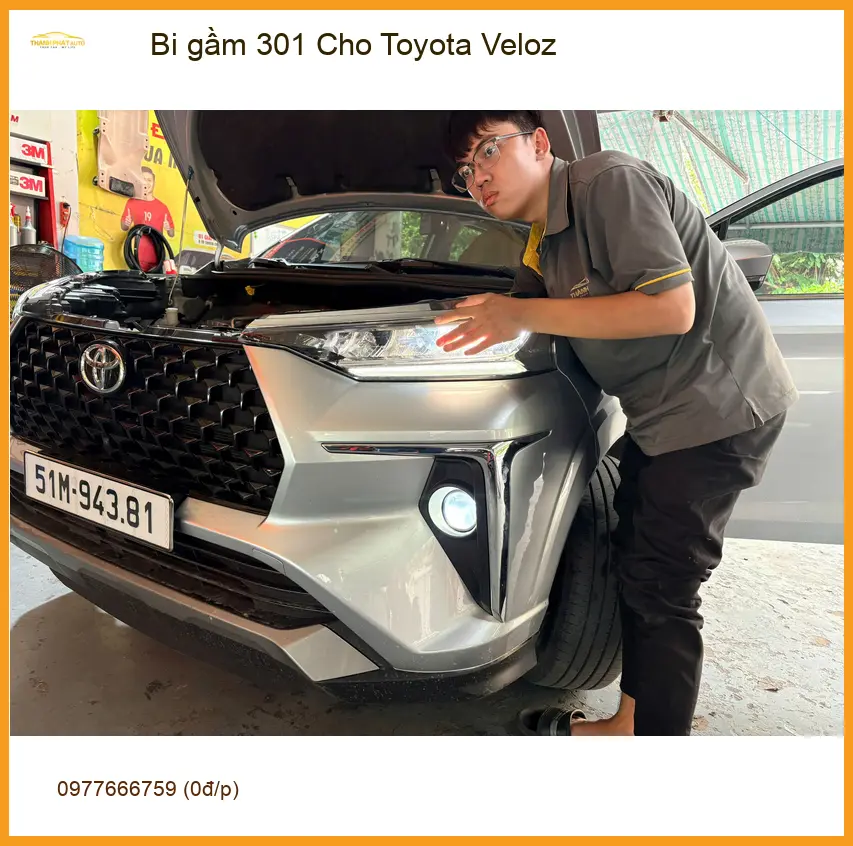 Anh Minh độ bi gầm 301 cho Toyota Veloz tại Quận Thủ Đức để tăng sáng ảnh thực tế 5