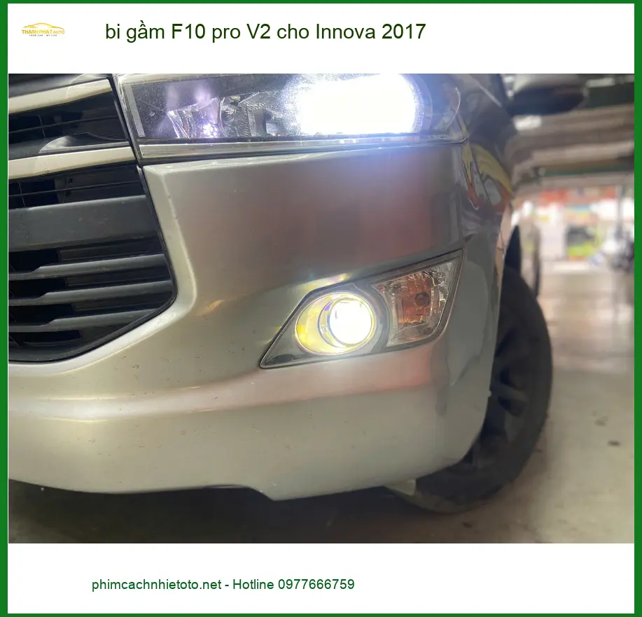 Anh Cường lắp bi gầm F10 pro V2 cho Innova 2017 tại Hóc Môn vì đèn yếu