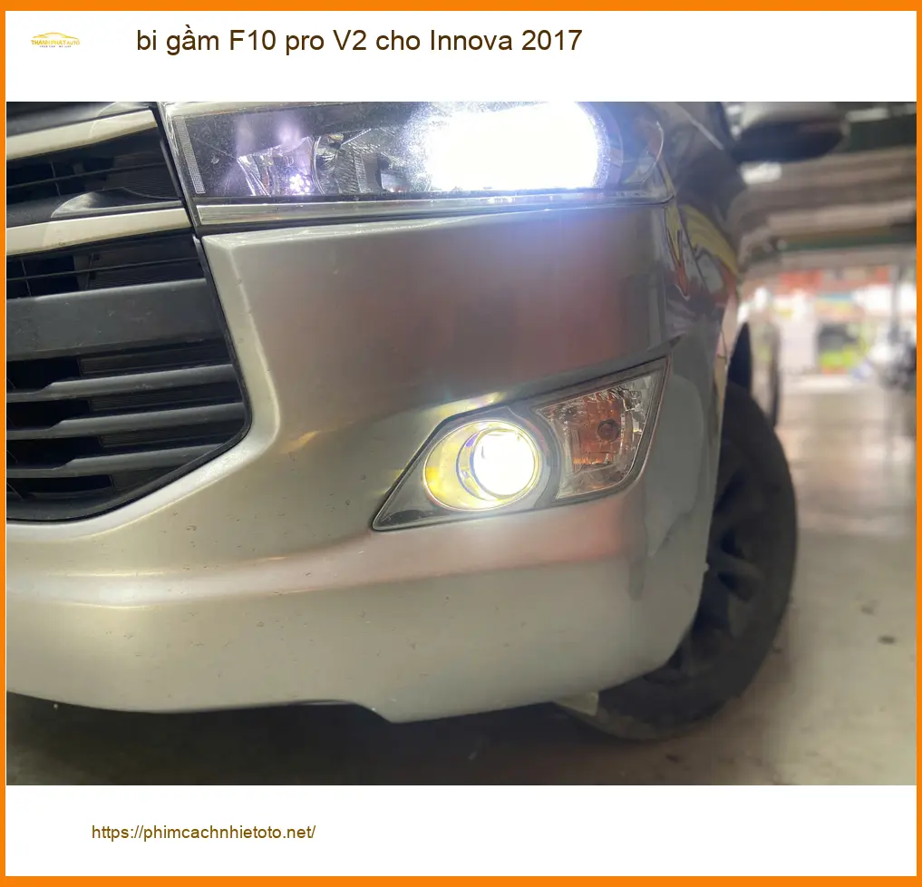 Anh Dũng lắp bi gầm F10 pro V2 cho Innova 2017 tại Quận 2 để cải thiện tầm nhìn ban đêm
