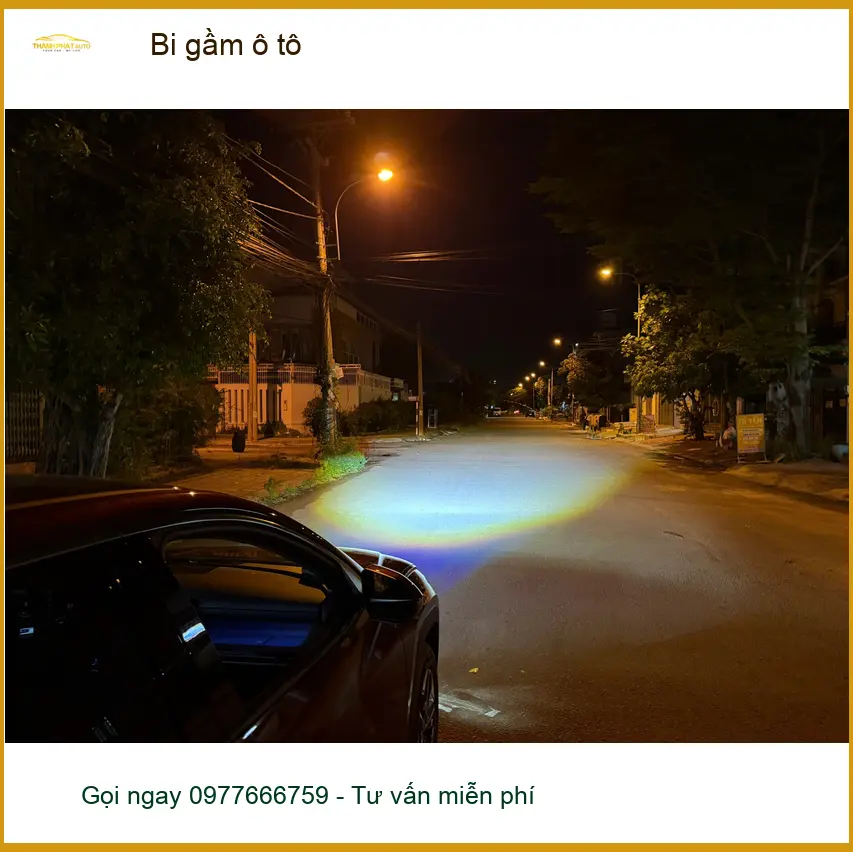 Anh Minh độ bi gầm ô tô cho Toyota Camry vì đèn zin không đủ sáng khi lái xe ở Quận 2 ảnh thực tế 5