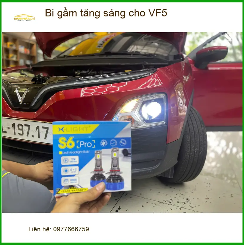 Anh Nhật nâng cấp bi gầm tăng sáng cho VinFast VF5 tại Quận Bình Tân
