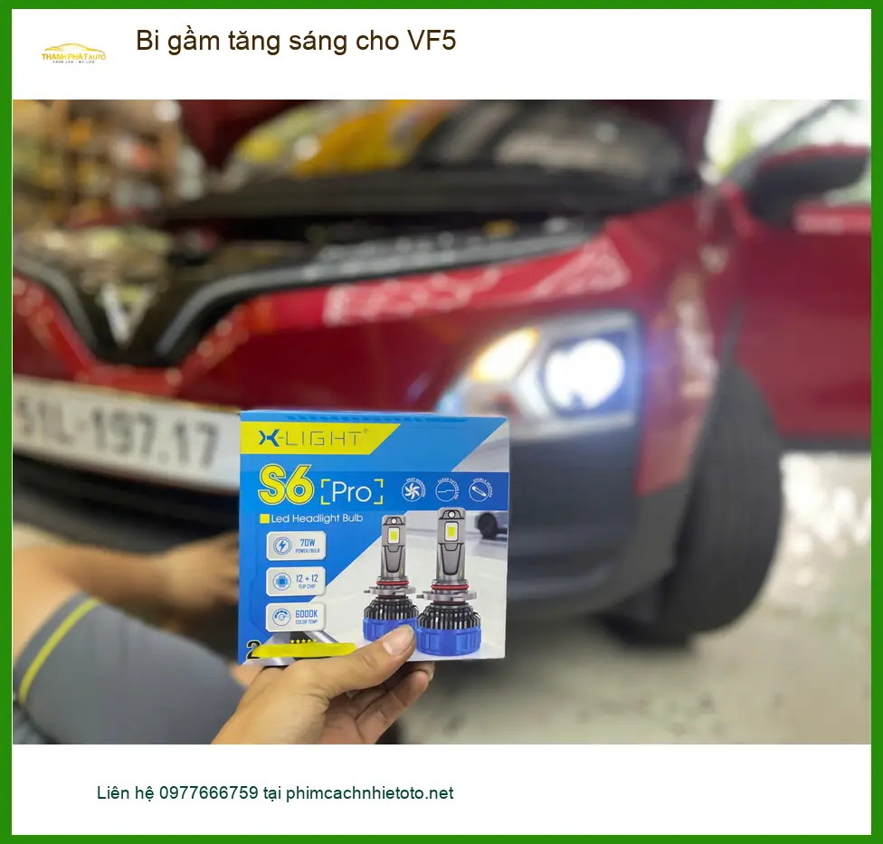 Anh Nhật nâng cấp bi gầm tăng sáng cho VinFast VF5 tại Quận Bình Tân ảnh thực tế 4