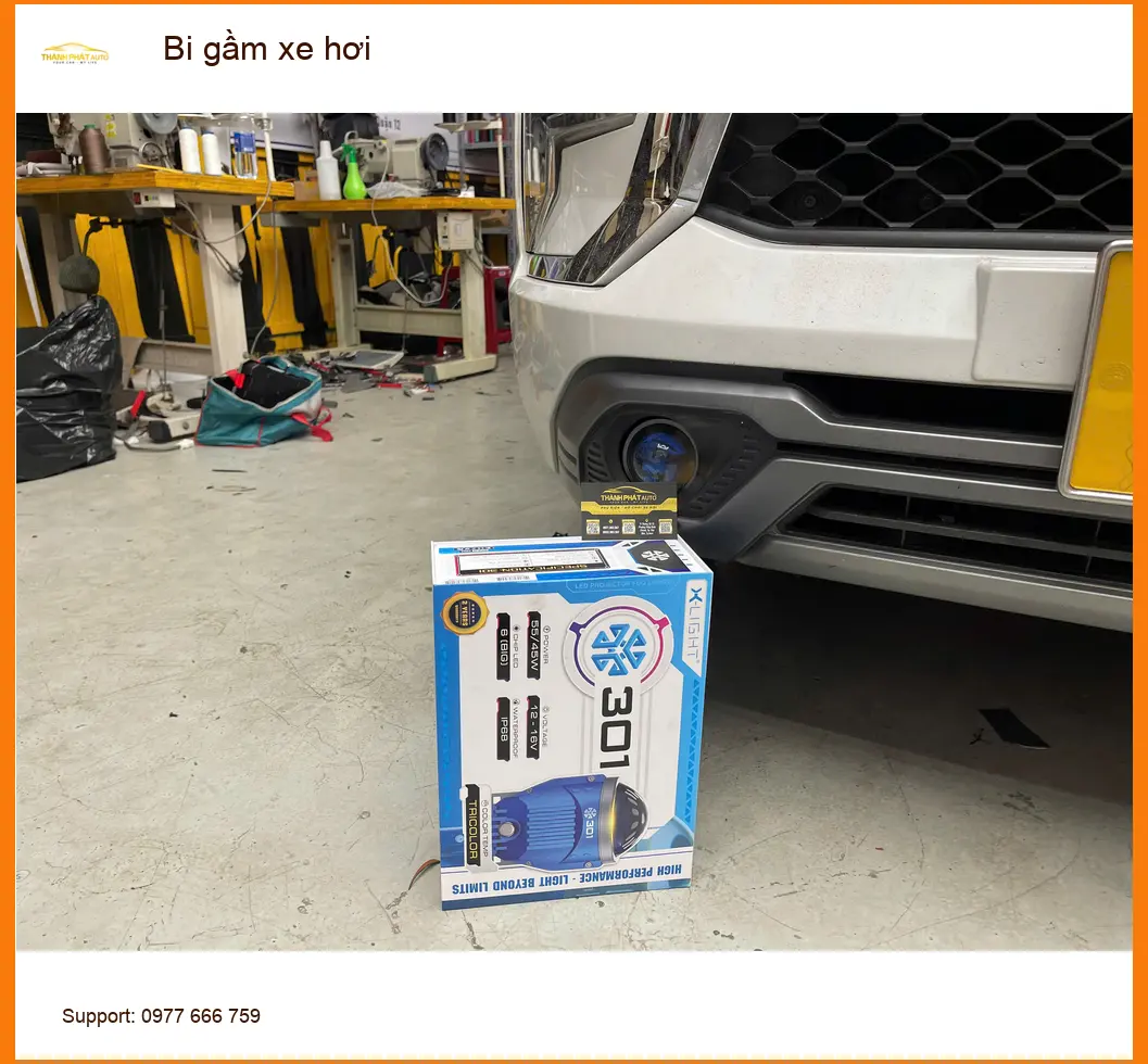 Chú Cường độ bi gầm xe hơi cho Mazda CX-5 vì đèn zin yếu, đi đêm ở Quận 9