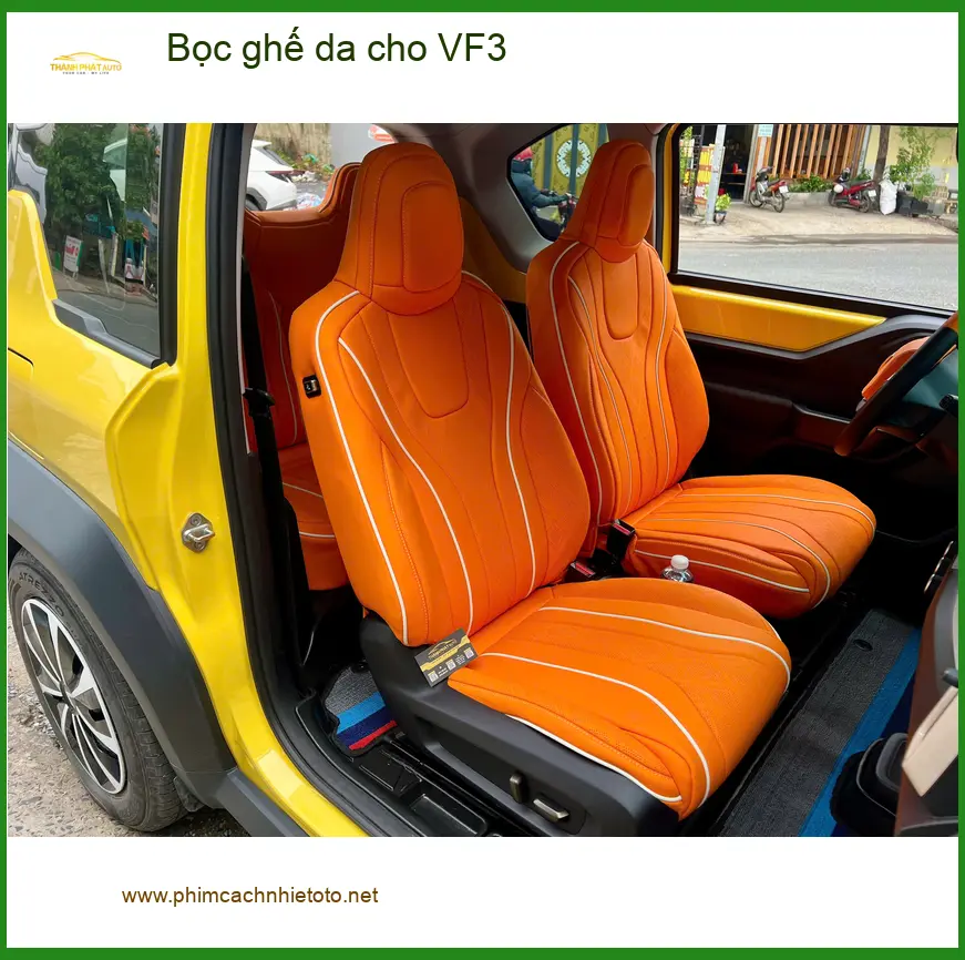 Anh Khang bọc ghế da cho VinFast VF3 tại Quận 7 để nội thất sang trọng hơn