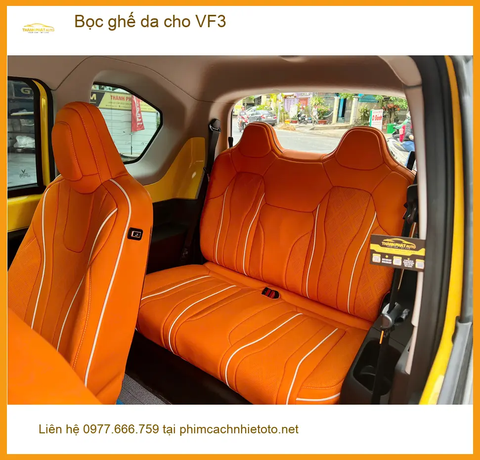Anh Khang bọc ghế da cho VinFast VF3 tại Quận 7 để nội thất sang trọng hơn ảnh thực tế 2