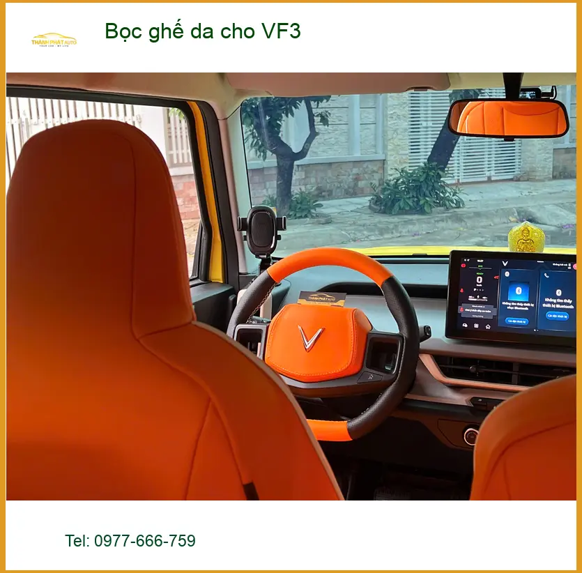 Anh Khang bọc ghế da cho VinFast VF3 tại Quận 7 để nội thất sang trọng hơn ảnh thực tế 3