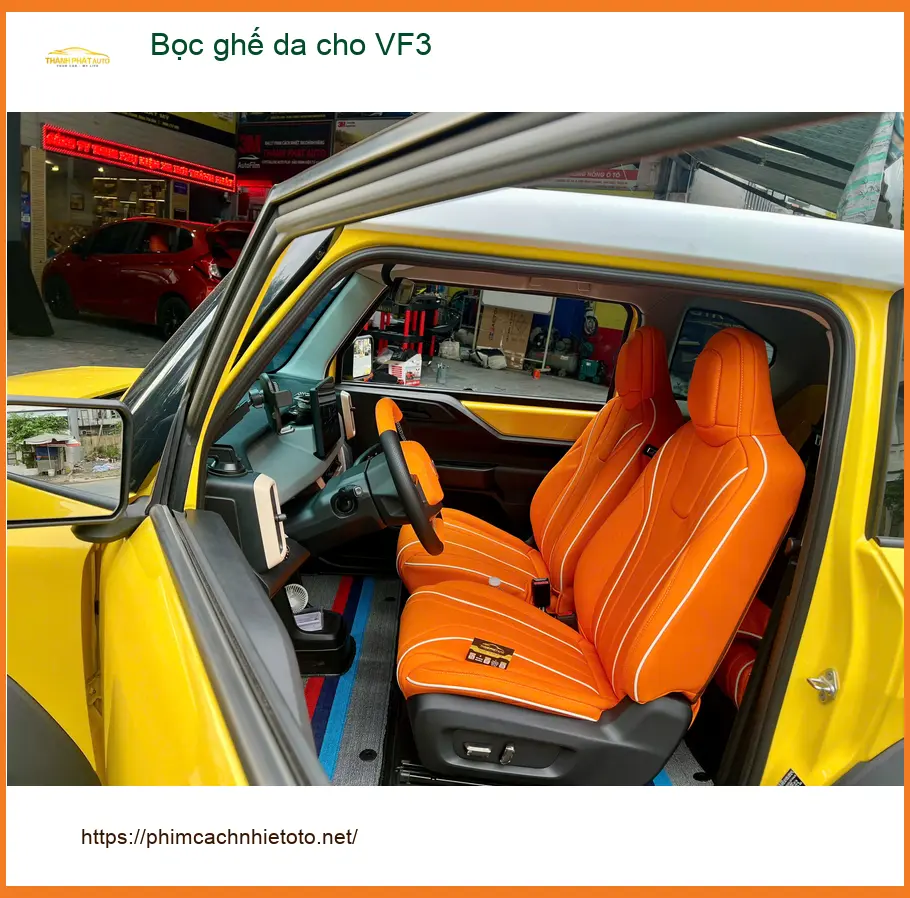 Anh Khang bọc ghế da cho VinFast VF3 tại Quận 7 để nội thất sang trọng hơn ảnh thực tế 4
