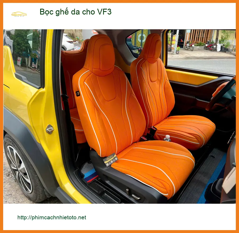 Anh Tân bọc ghế da VinFast VF3 tại Bình Thạnh nâng tầm nội thất xe