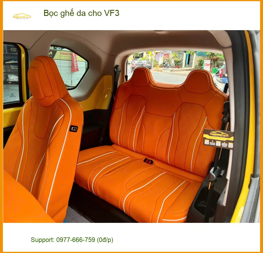 Anh Minh bọc ghế da cho VinFast VF3 tại Hóc Môn để nâng tầm không gian xe ảnh thực tế 2