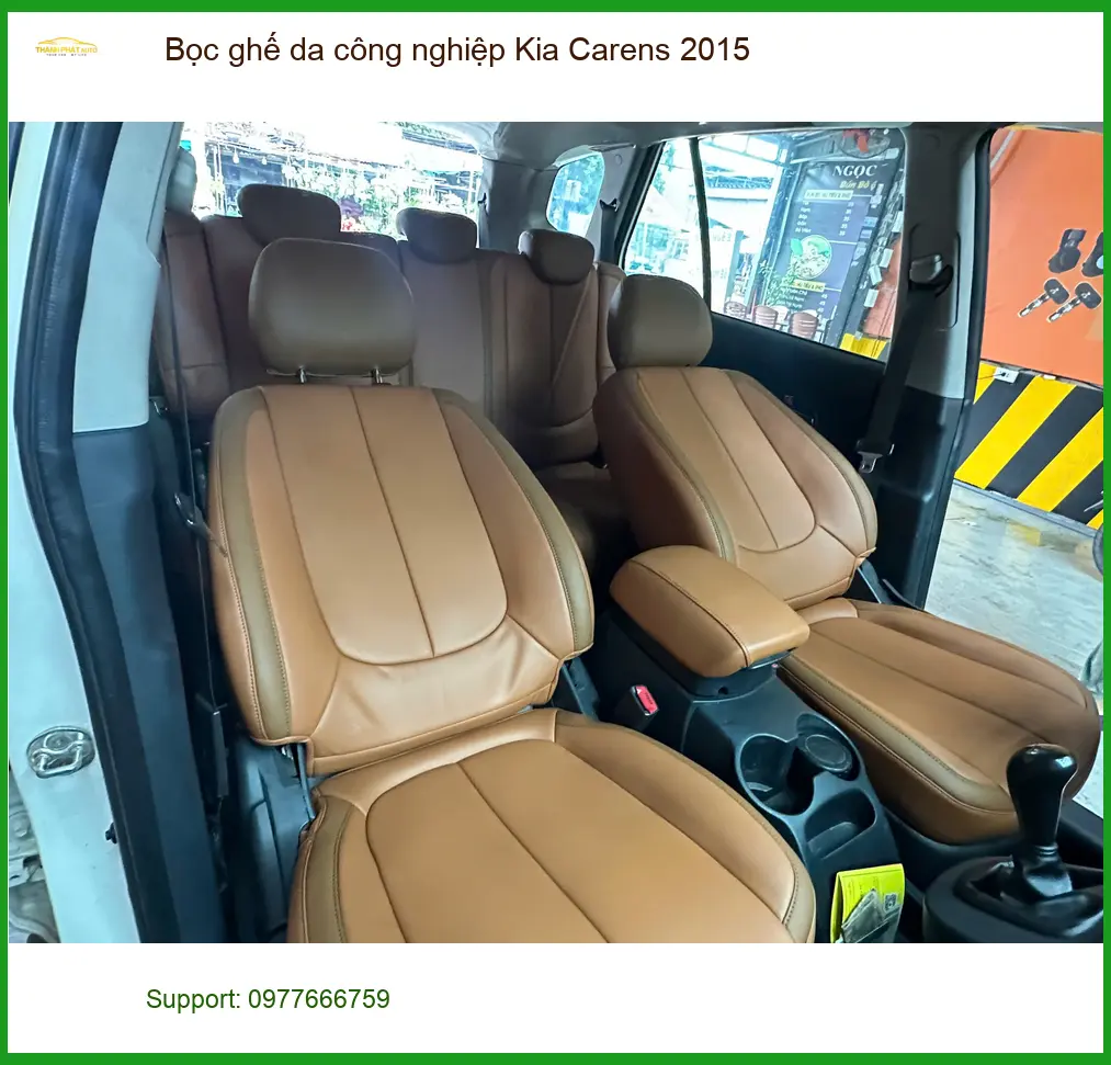 Anh Bách bọc ghế da công nghiệp cho Kia Carens 2015 tại Quận 12 ảnh thực tế 3