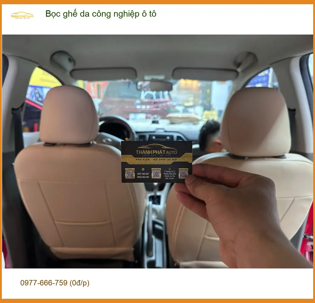 Chú Cường bọc ghế da công nghiệp ô tô VinFast Lux SA2.0 tại Bình Chánh ảnh thực tế 4