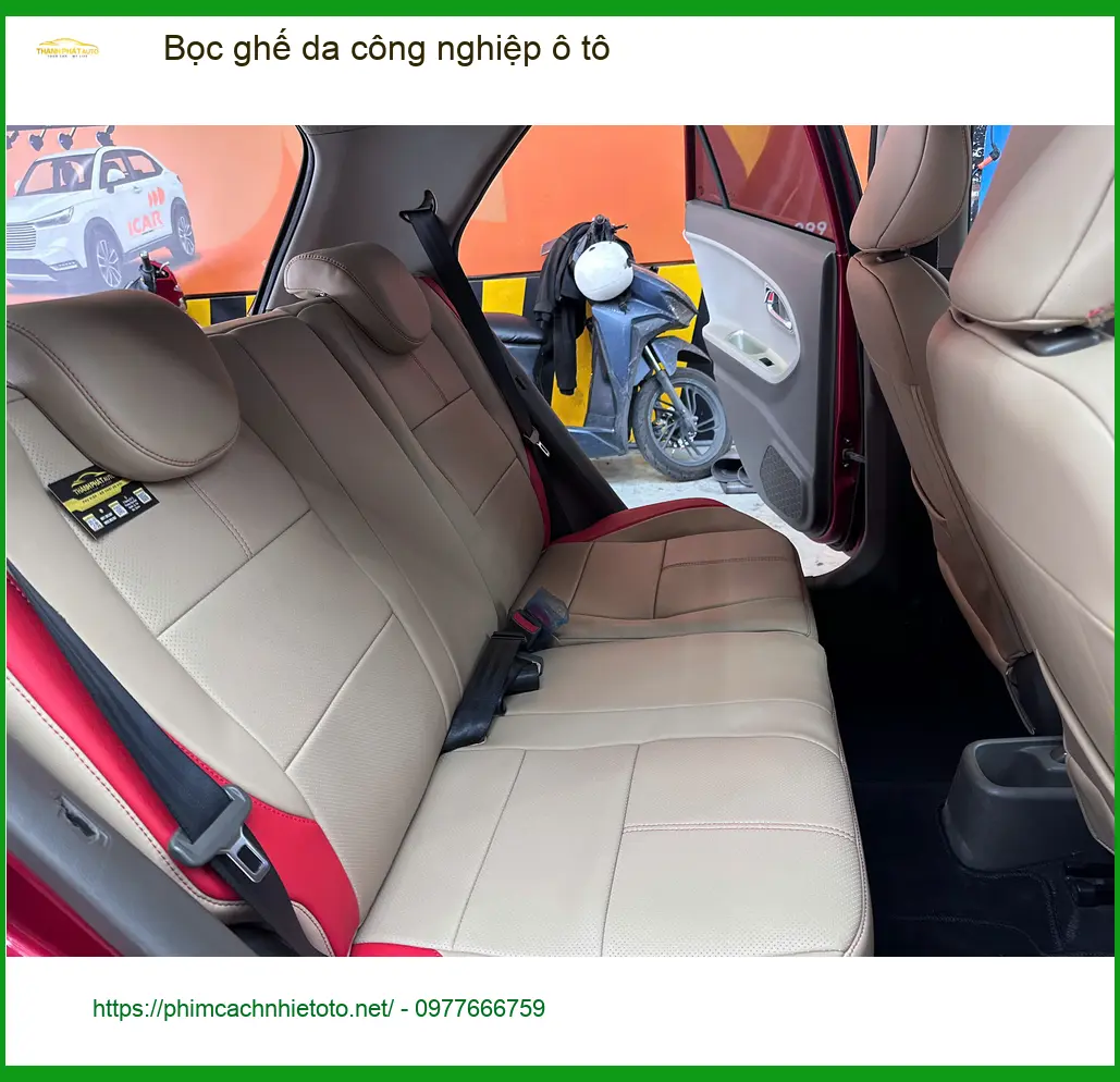 Anh Quang bọc ghế da công nghiệp ô tô Mitsubishi Attrage tại Quận 10