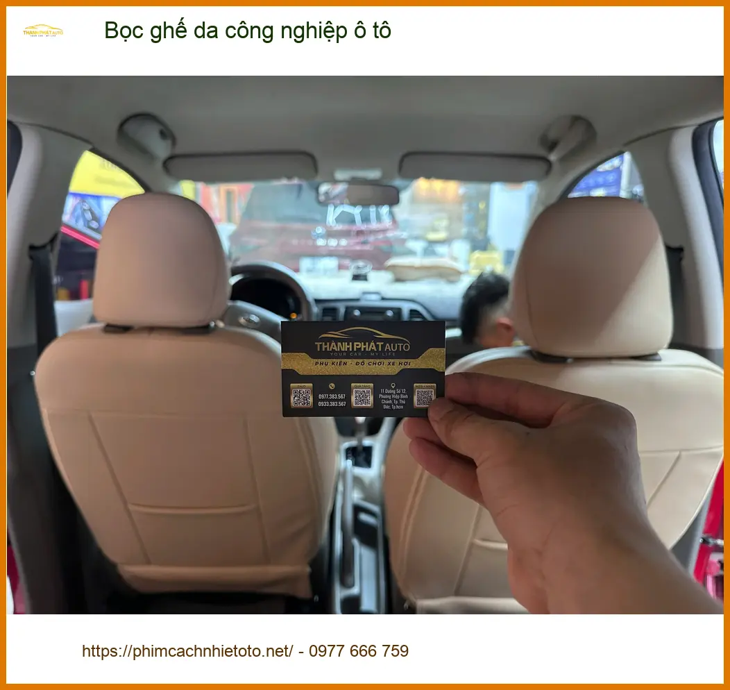 Anh Quang bọc ghế da công nghiệp ô tô Mitsubishi Attrage tại Quận 10 ảnh thực tế 2