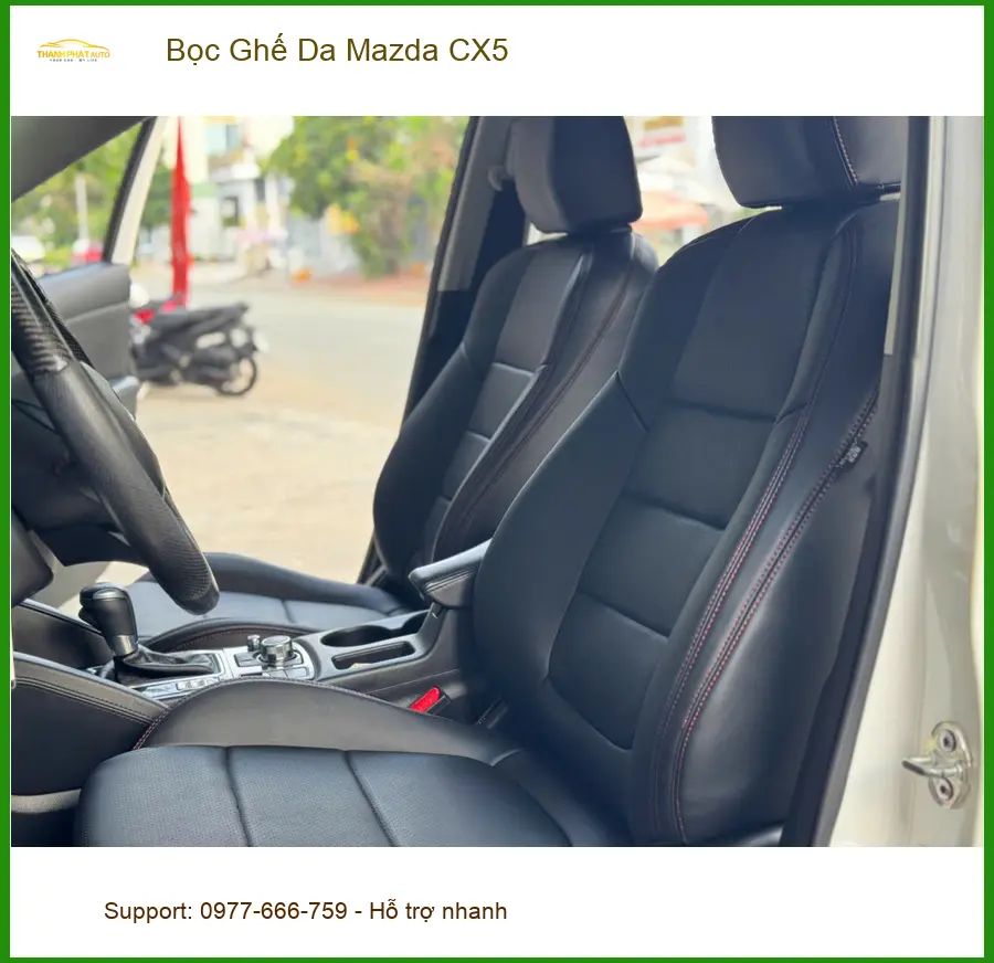 Anh Quang bọc ghế da Mazda CX5 tại Quận 8 vì ghế cũ đã bạc màu ảnh thực tế 2