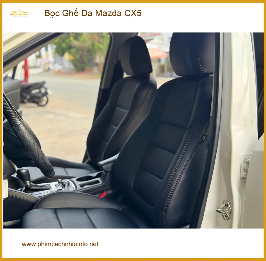 Anh Quang bọc ghế da Mazda CX5 tại Quận 8 vì ghế cũ đã bạc màu ảnh thực tế 4