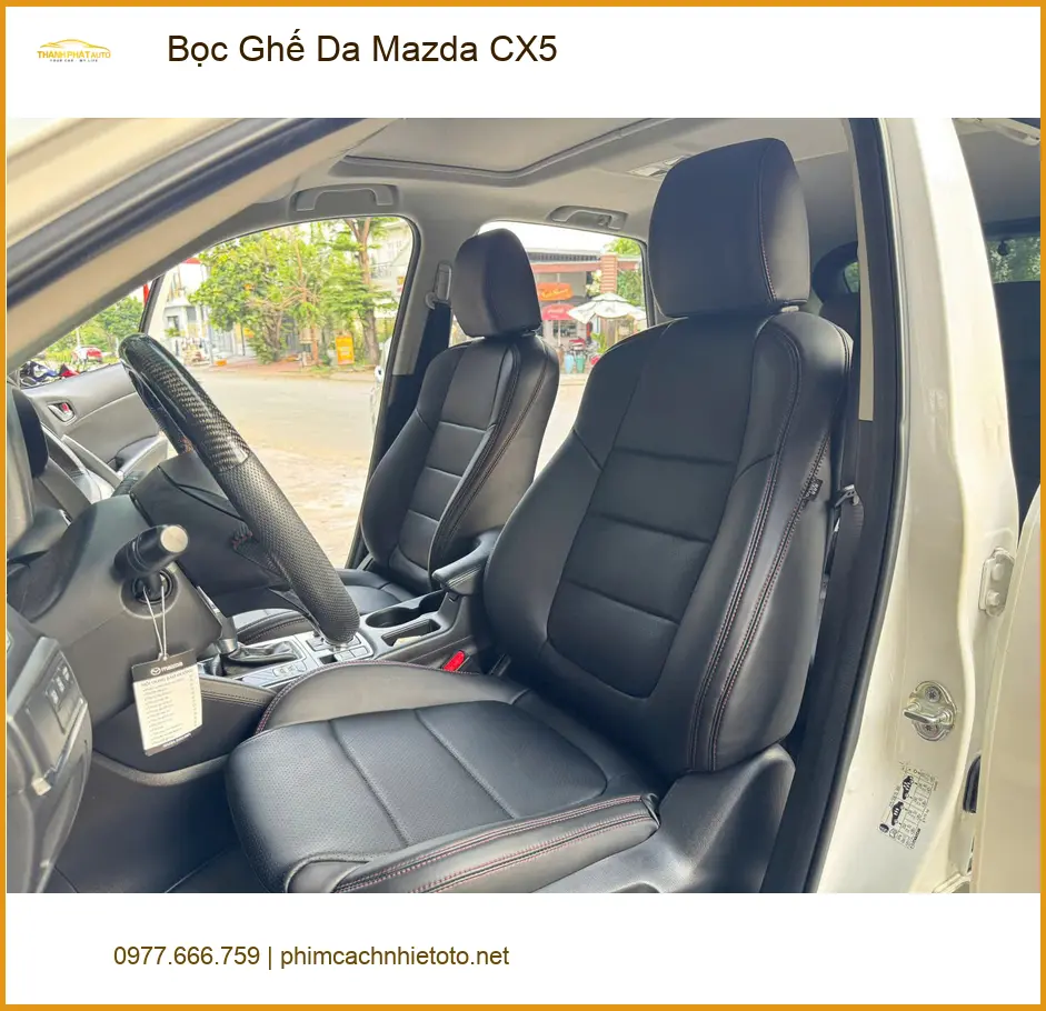 Anh Quang bọc ghế da Mazda CX5 tại Quận 8 vì ghế cũ đã bạc màu ảnh thực tế 5