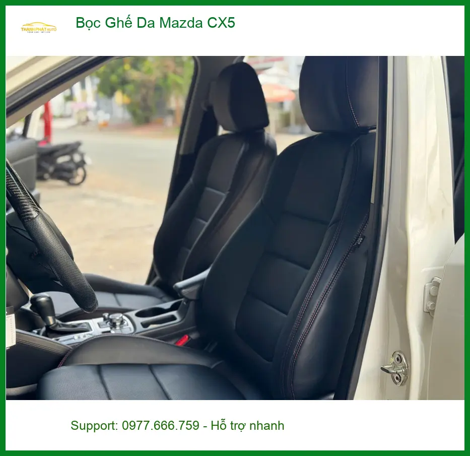 Chị Diệu bọc ghế da Mazda CX5 tại Quận Tân Bình để làm mới không gian xe ảnh thực tế 4